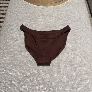 SKIMS Brown High-Leg Bikini Bottom Swimwear